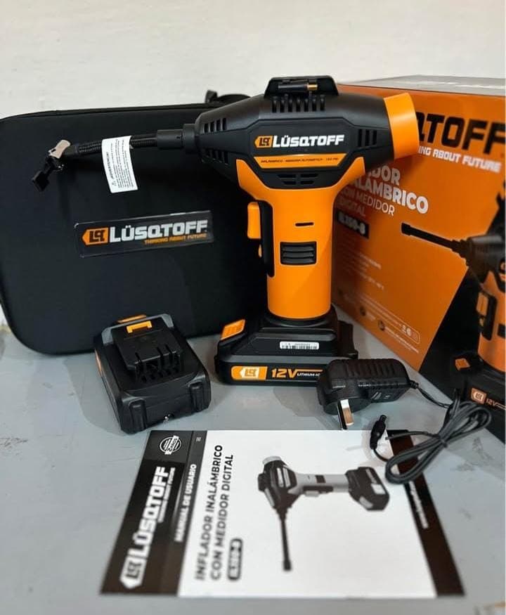 Inflador Inalámbrico Lüsqtoff Il150-8 con Medidor Digital
