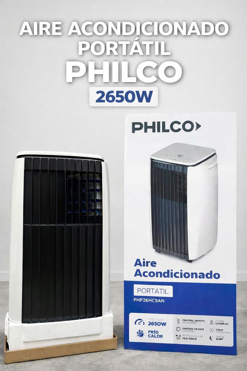 Aire Acondicionado Portátil Philco 2650w