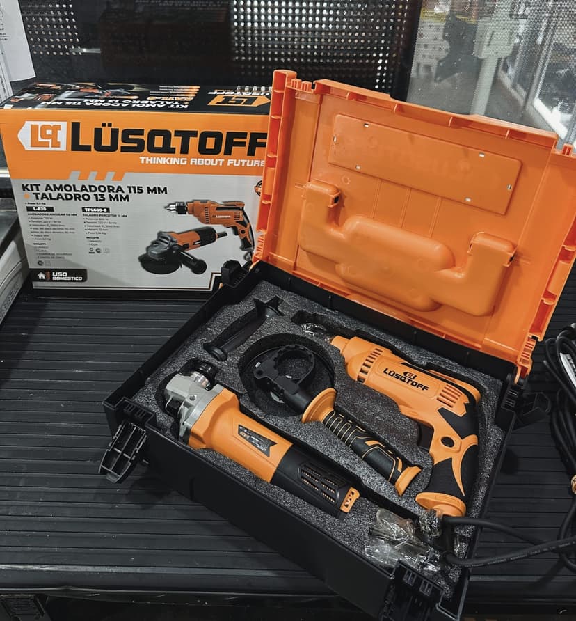 Kit Amoladora Y Taladro Lusqtoff 720w